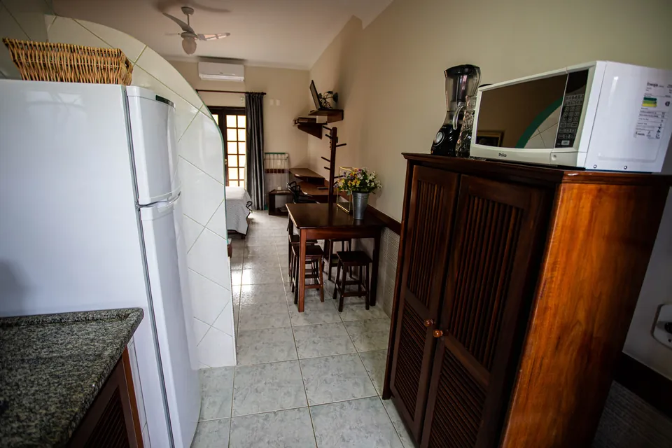 Cozinha e sala de jantar do loft